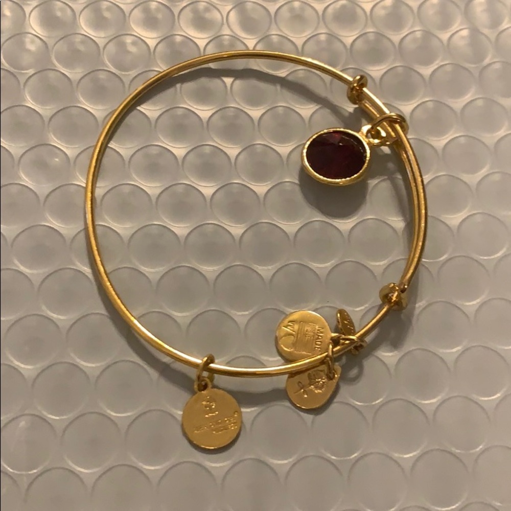 Alex and Ani ruby gemstone bracelet